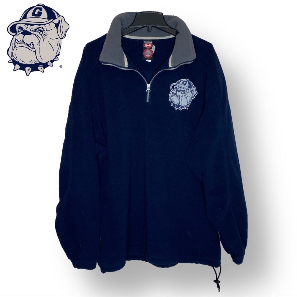 Georgetown University 1/4 Zip Fleece Pullover Sweatshirt XXL